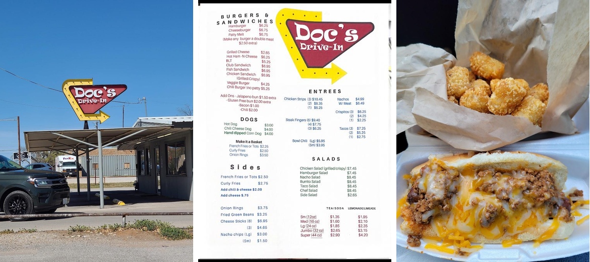 Doc's Drive-In Menu
